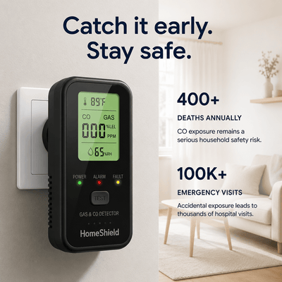 HomeShield™ | 4 - in - 1 Smart CO Detector - HomeShield